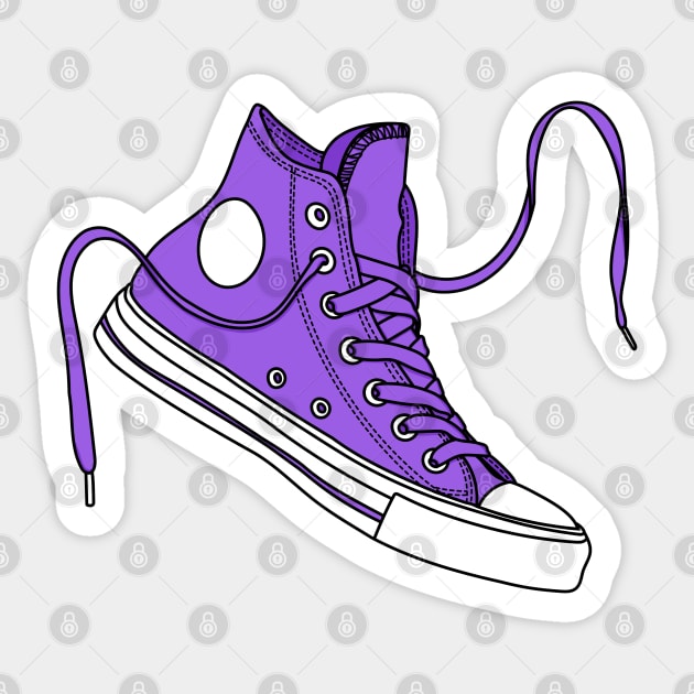 Bright purple high tops Sticker by MickeyEdwards